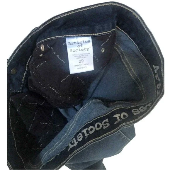 Articles of Society Blue Jeans 29 / 8 ankle skinny mid-rise - Picture 4 of 8